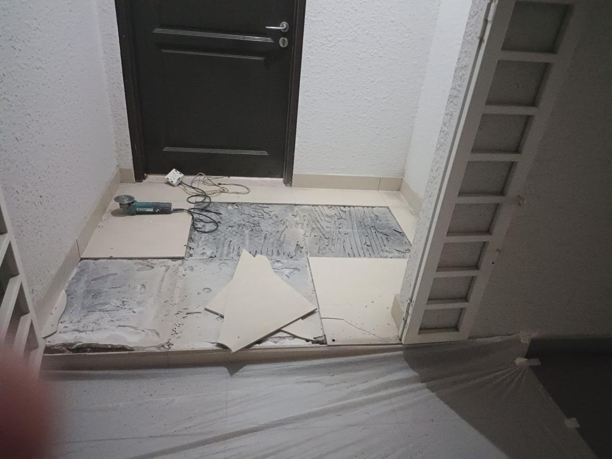 Floor tile replacement